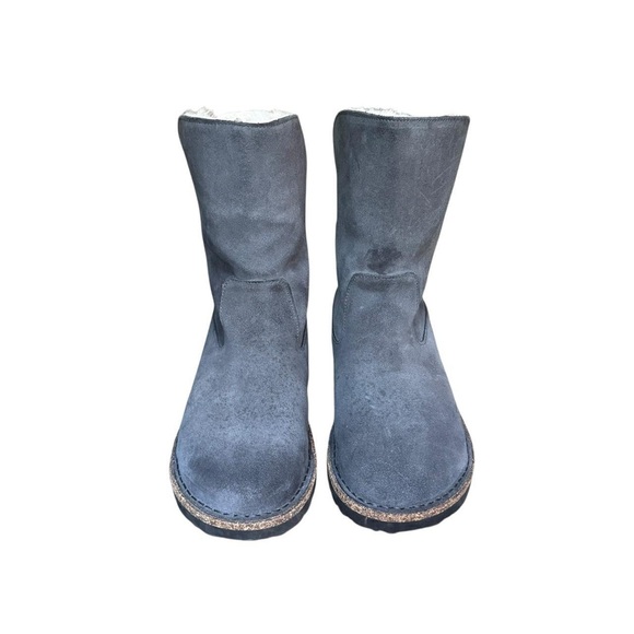 Birkenstock casual grunge Uppsala gray suede shearling ankle boots 40 - Picture 3 of 8
